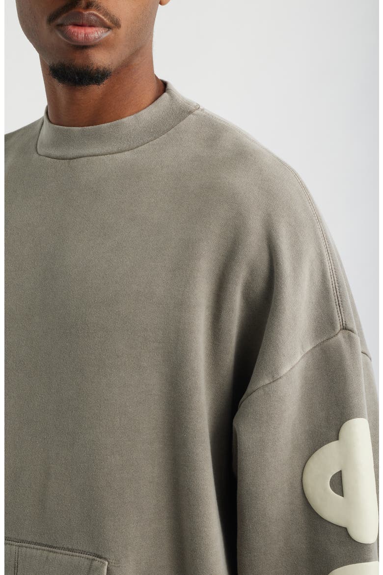'90s Graphic Crewneck Sweatshirt, Alternate, color, WASHED SEAL