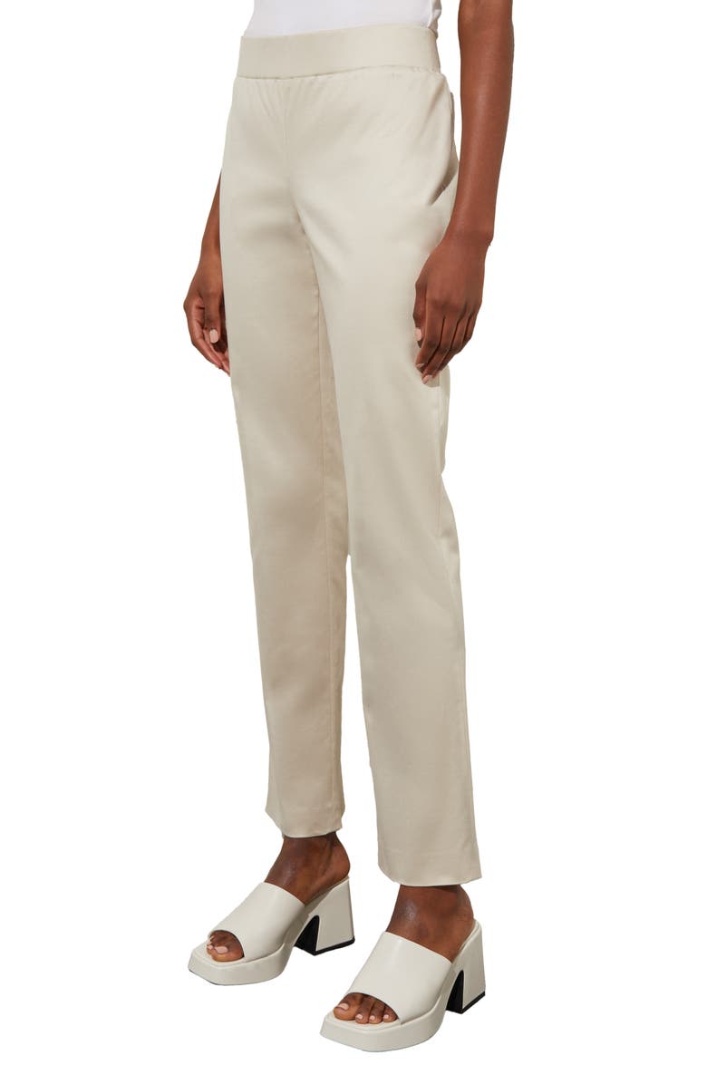 Ming Wang Straight Leg Pull-On Pants, Alternate, color, Almond Beige