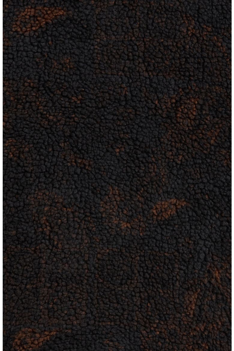 Tate Paisley High Pile Fleece Jacket, Alternate, color, BLACK / BROWN