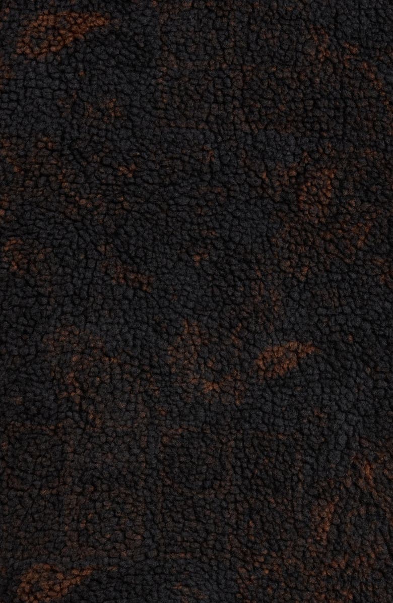 Wax London Tate Paisley High Pile Fleece Jacket, Alternate, color, Black / Brown