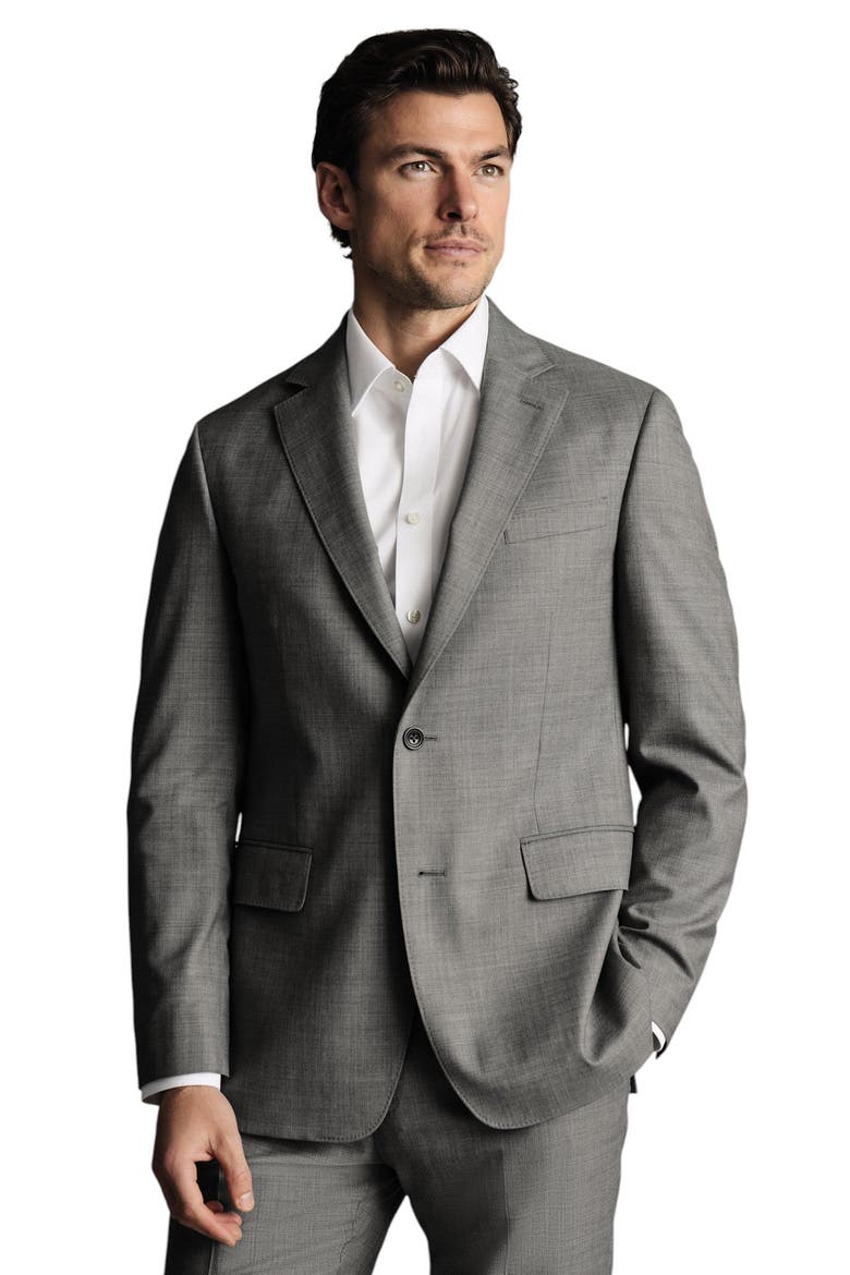 Ultimate Performance Sharkskin Suit Jacket, Main, color, Grey