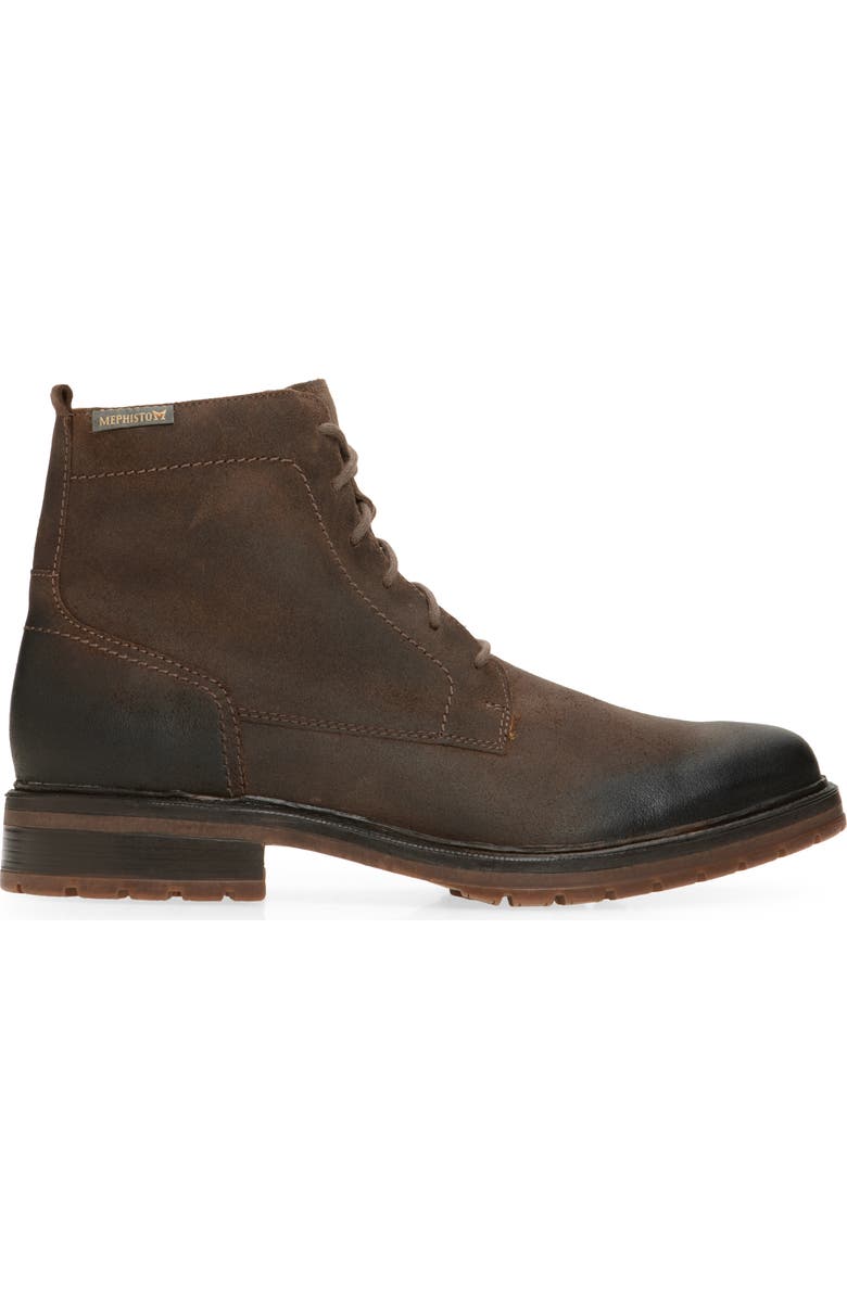 Mephisto Ladislas Zip Derby Boot, Alternate, color, Walnut Old Velour
