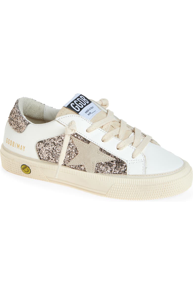 Golden Goose Kids' May Sneaker, Main, color, White/ Cinder/ Seed Pearl