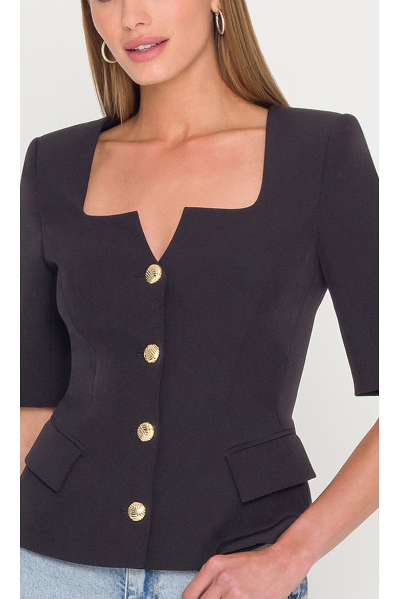 Tilly Crepe Jacket, Alternate, color, Black