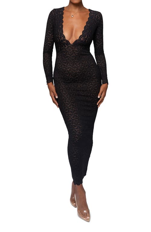 JLUXLABEL JLUXLABEL REUNITED LACE LONG SLEEVE MAXI DRESS