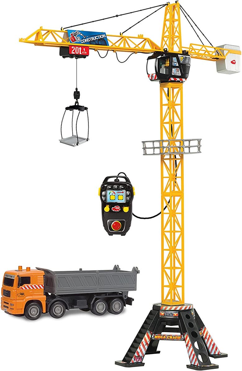 Dickie Toys HK Ltd Mega Crane Remote Control Set With Truck, Main, color, Multicolored