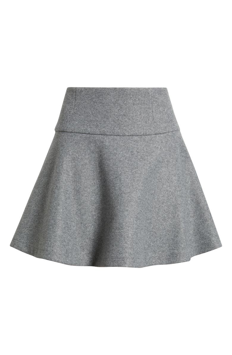 Treasure & Bond Flare Miniskirt, Alternate, color, Grey Dark Heather