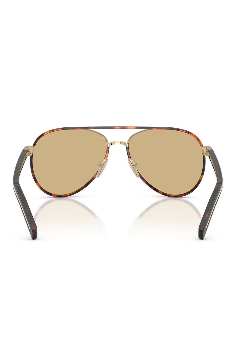 59mm Pilot Sunglasses, Alternate, color, TORTOISE PRINT/ GOLD/ YELLOW