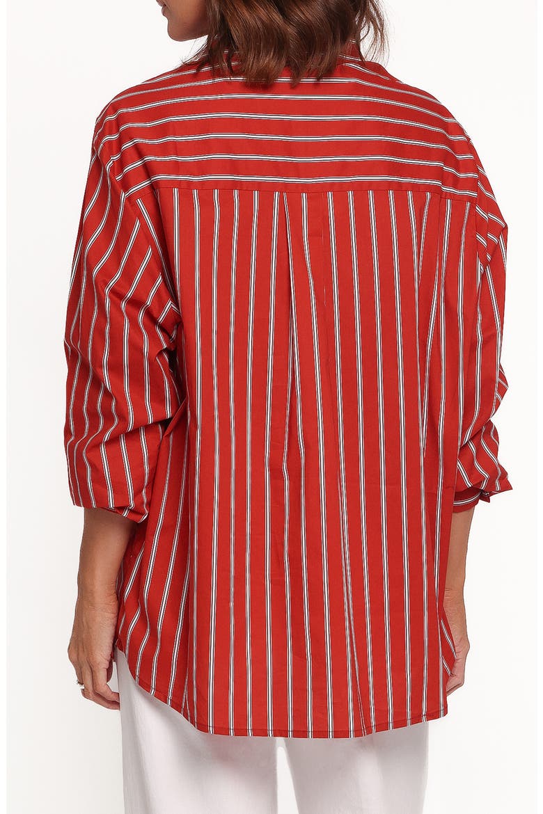 Palmer Striped Cotton Shirt, Alternate, color, RED STRIPE
