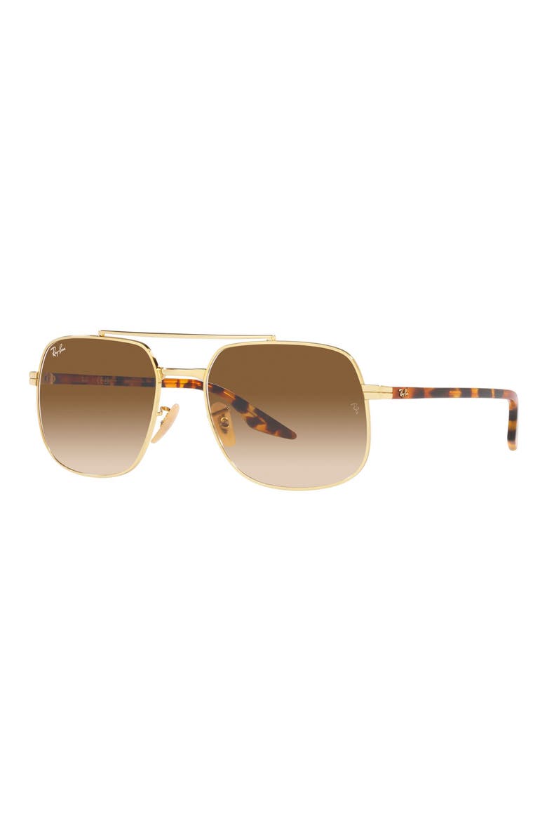 59mm Gradient Aviator Sunglasses, Alternate, color, GOLD FLASH