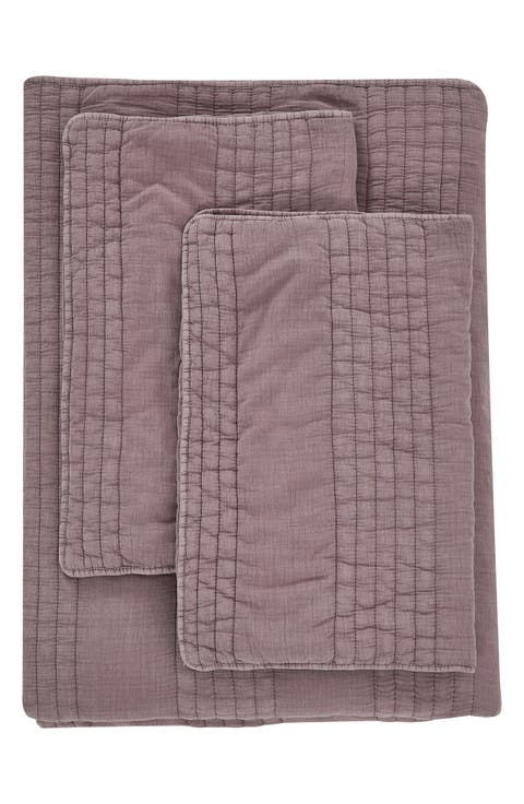 Stone Washed Cotton Quilt & Sham Set