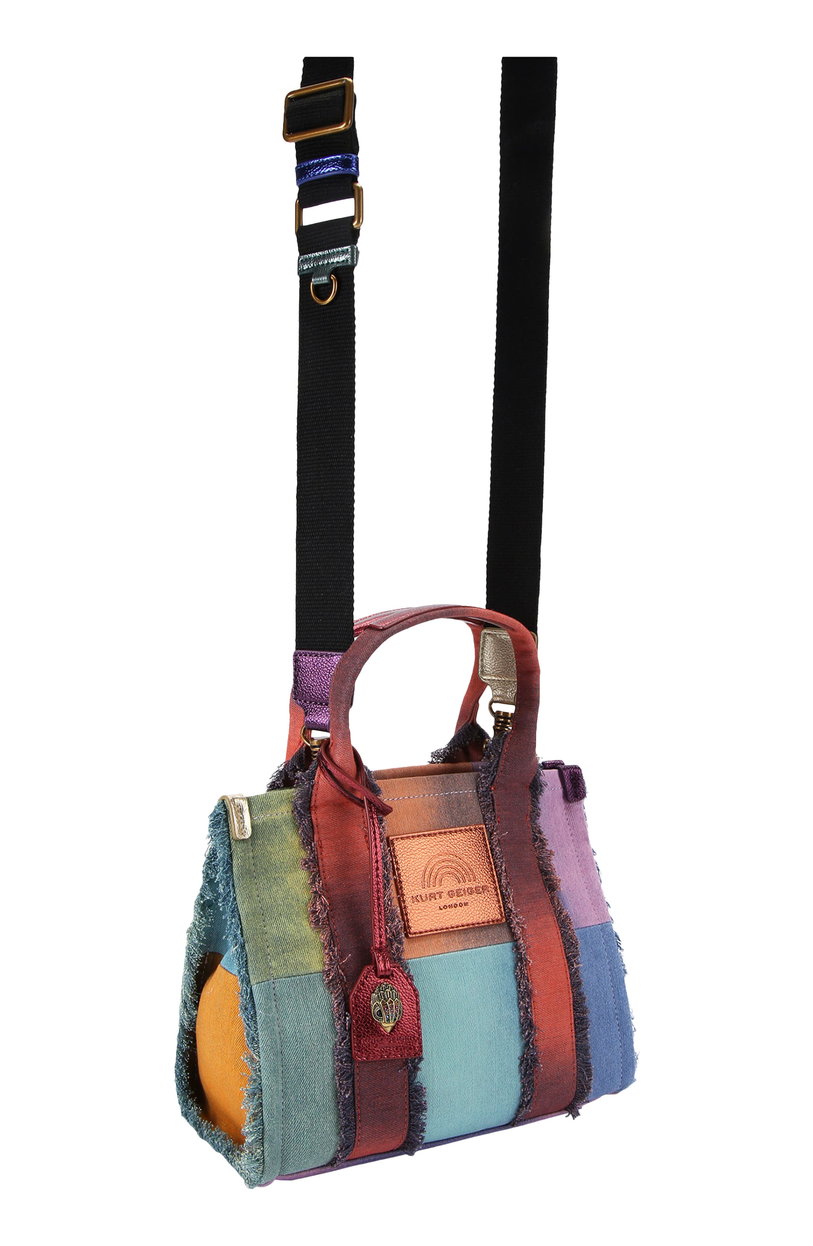 Kurt Geiger London Small Southbank Patchwork Denim Tote, Alternate, color, 