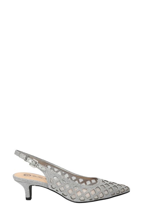 Bella Vita Noel Slingback Pointed Toe Pump In Silver
