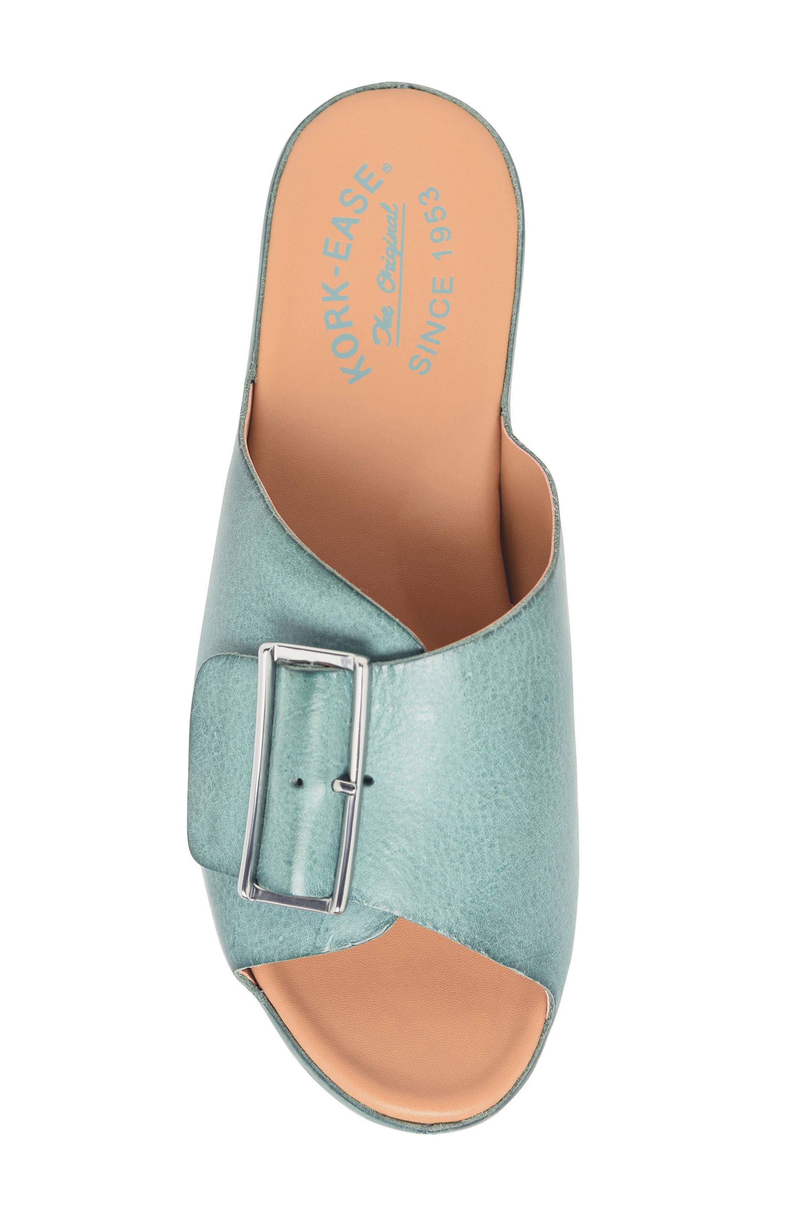 Kork-Ease<sup>®</sup> York Platform Slide Sandal, Alternate, color, Teal Leather