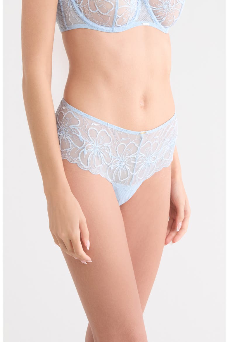 Fleurs Hipster Tanga, Alternate, color, ICY FLOWER