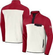 NFL X DARIUS RUCKER Men's NFL x Darius Rucker Collection by Fanatics Scarlet/Cream San Francisco 49ers Micro Fleece Quarter-Snap Jacket