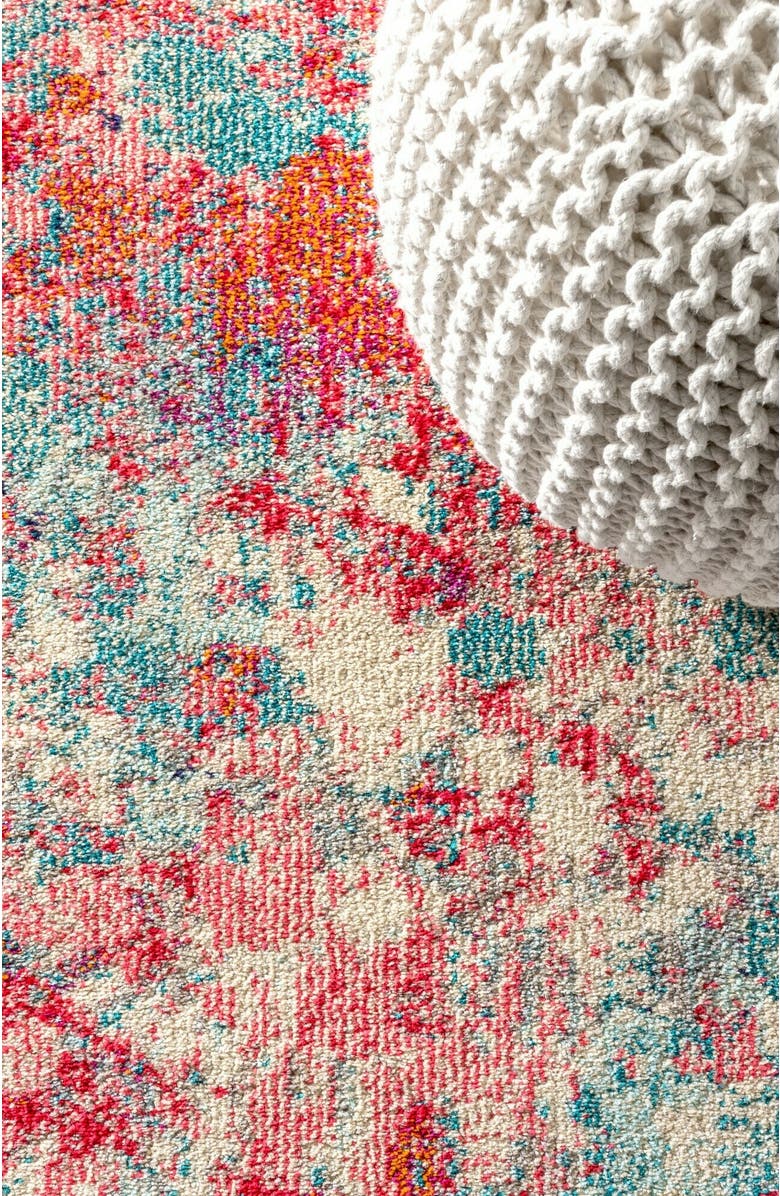 JONATHAN Y Contemporary POP Modern Abstract Area Rug, Alternate, color, Blue/Red