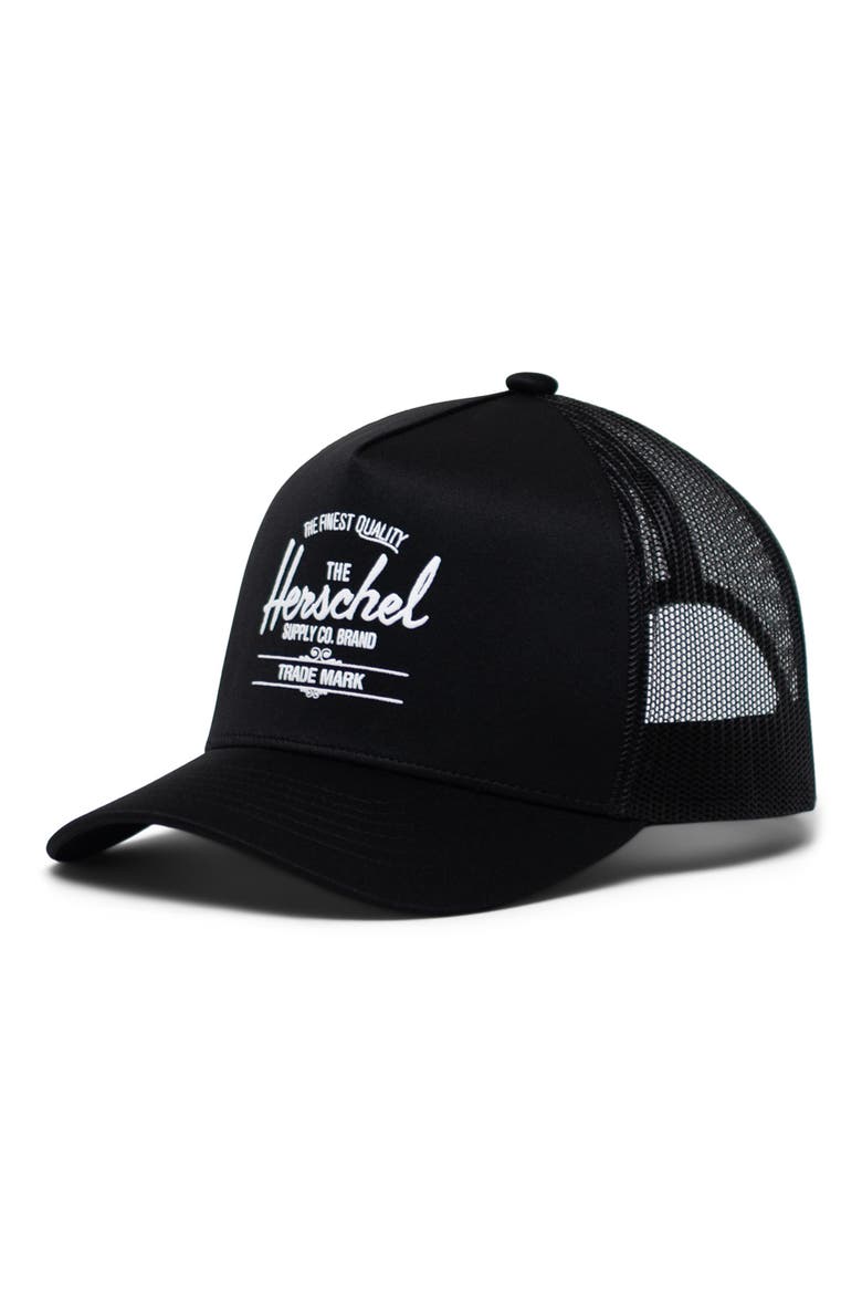 Whaler Mesh Trucker Hat, Main, color, BLACK