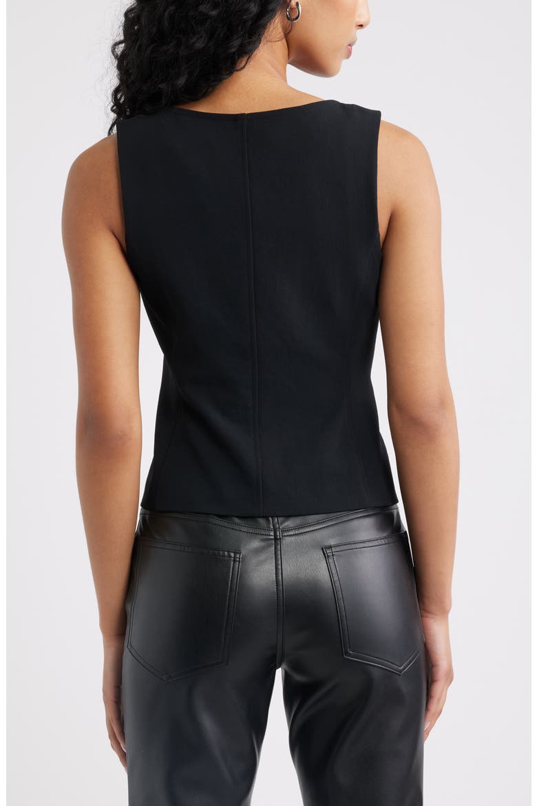 Curator Crepe Sleeveless Top, Alternate, color, BLACK