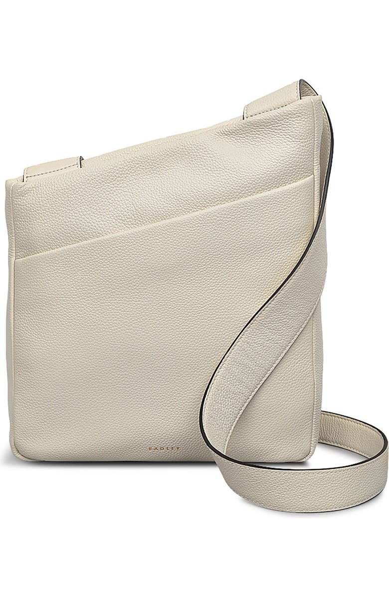 Radley Alpha Road Medium Leather Crossbody Bag, Main, color, Chalk