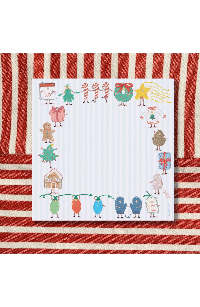 Ramus & Co Jolly People Notepad 6" x 6" Square Notepad, Alternate, color, Multi-Pack