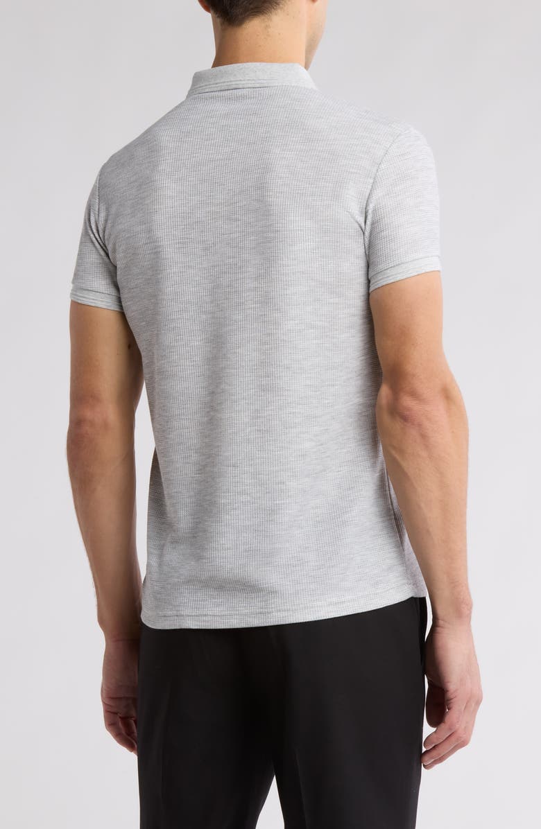 T.R. PREMIUM Slim Fit Stretch Quarter Zip Polo, Alternate, color, Grey