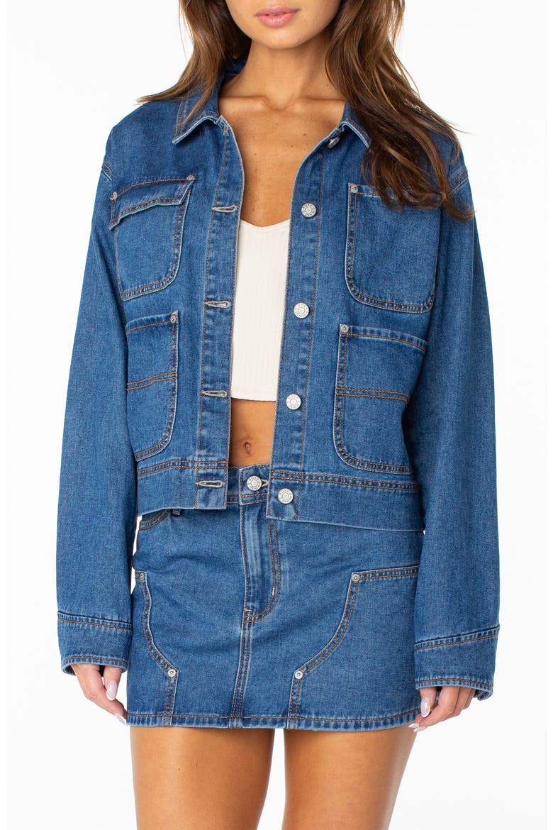 Reel Life Denim Jacket, Main, color, HIGH SURF