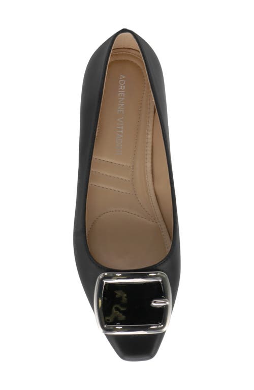 Adrienne Vittadini Vic Buckle Kitten Heel Pump In Black