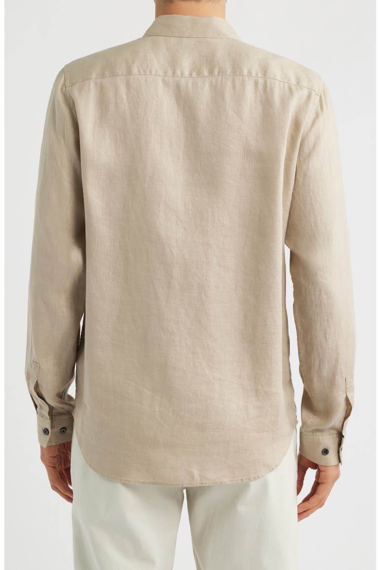 Irving Relaxed Fit Linen Button-Up Shirt, Alternate, color, HAZELWOOD