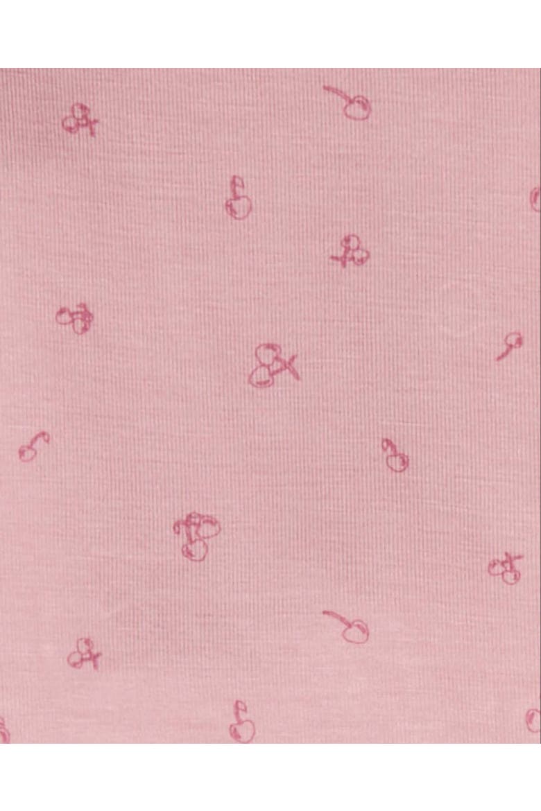 Baby Delightful Cherries Back-Snap Footie, Alternate, color, Pink