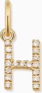 Oradina 14K Gold My Letter Diamond Pendant Charm