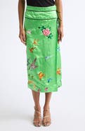 CONNER IVES Demi-Couture Reconstituted Embroidered Silk Wrap Skirt