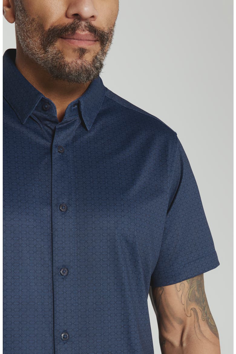 Puente Performance Geometric Short Sleeve Shirt, Alternate, color, NAVY