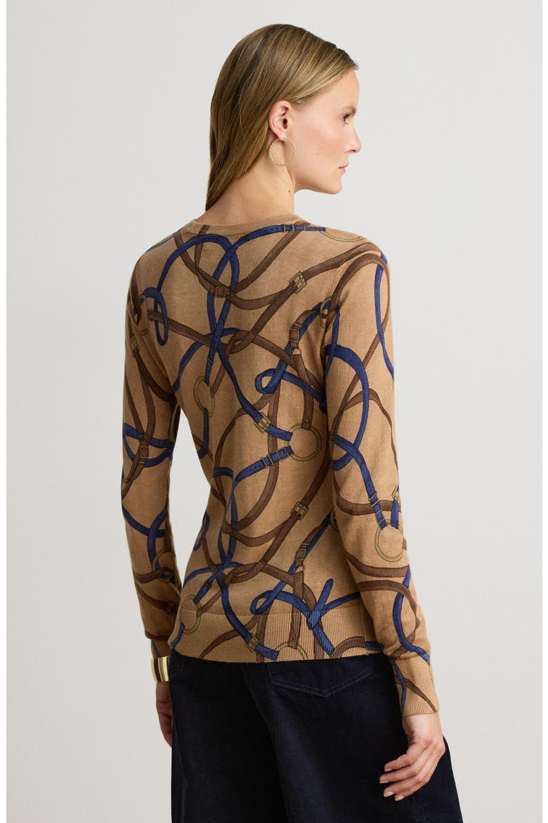 Cotton Blend Crewneck Sweater, Alternate, color, CAMEL BEIGE