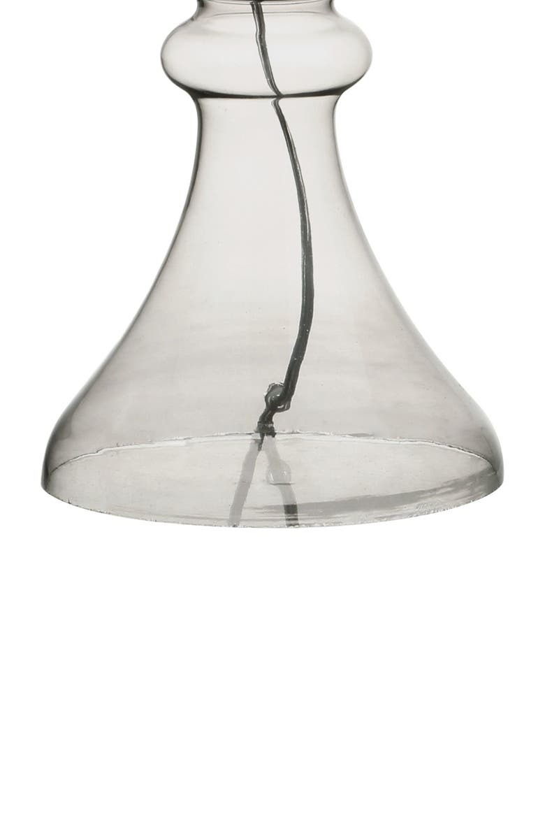 JONATHAN Y Madeline 35" Curved Glass LED Table Lamp, Alternate, color, Smoke Gray