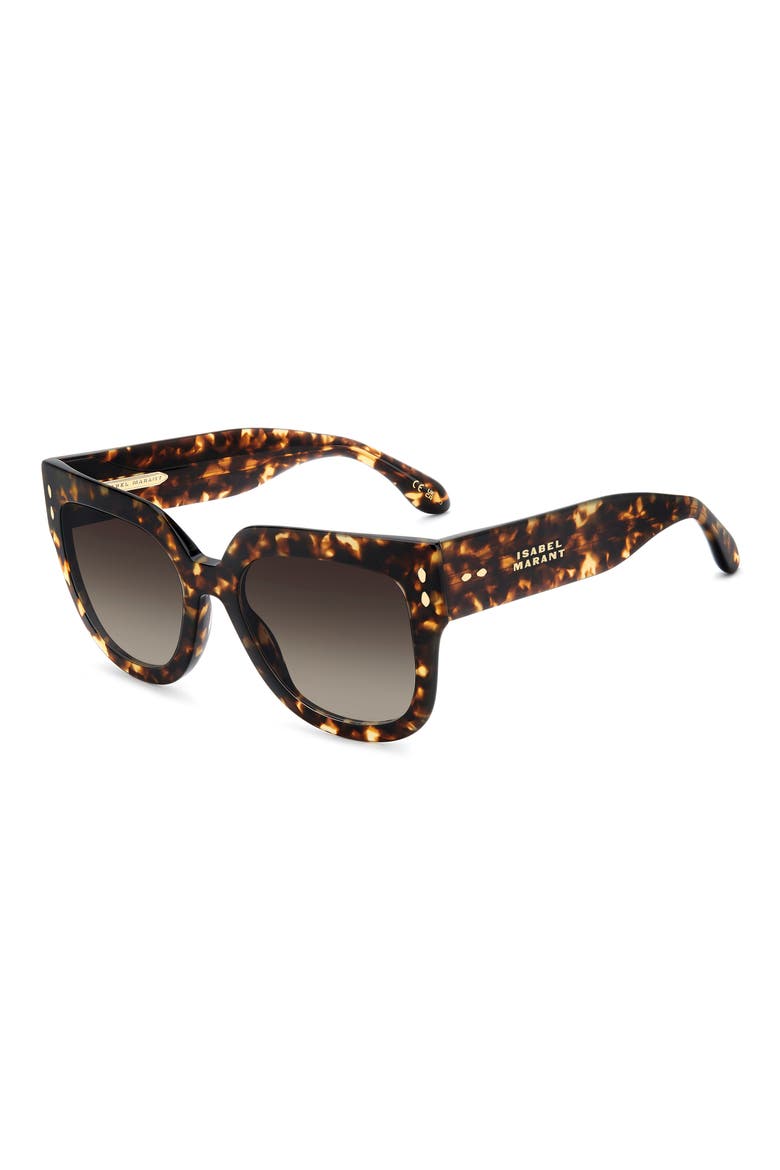53mm Square Sunglasses, Alternate, color, HAVANA/ BROWN SF