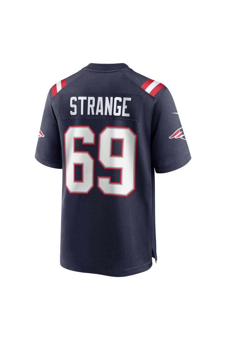 Men's Nike Cole Strange Navy New England Patriots Player Game Jersey, Alternate, color, Navy