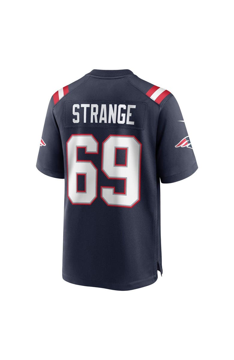 Nike Men's Nike Cole Strange Navy New England Patriots Player Game Jersey, Alternate, color, 