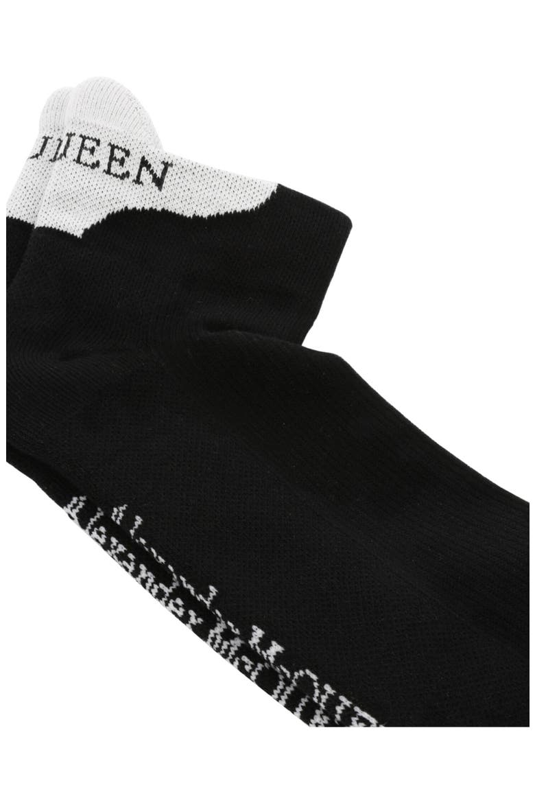 Knit Ankle Socks, Alternate, color, BLACK IVORY