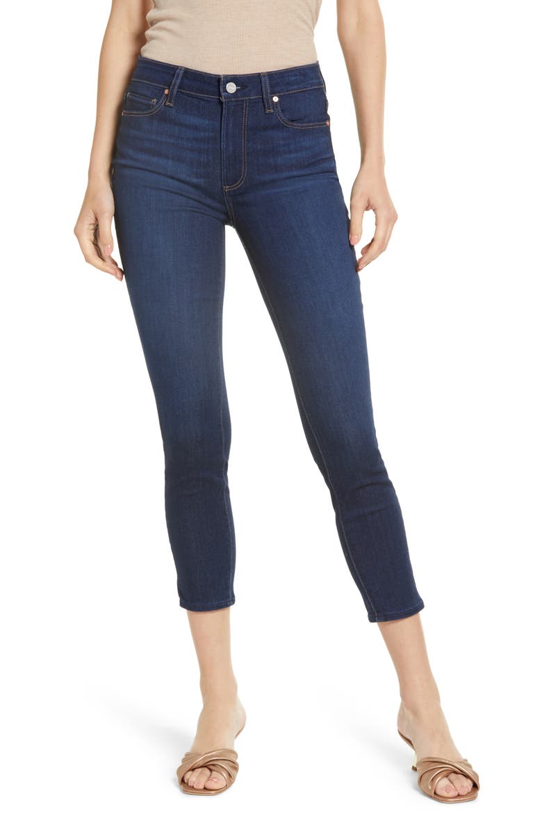 Hoxton Transcend High Waist Crop Skinny Jeans, Main, color, BALMORAL