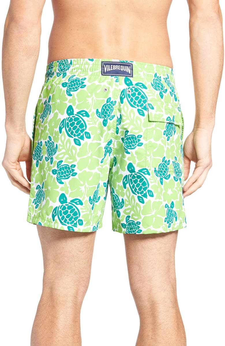 Vilebrequin Hawaiian Turtle Print Swim Trunks, Main, color,