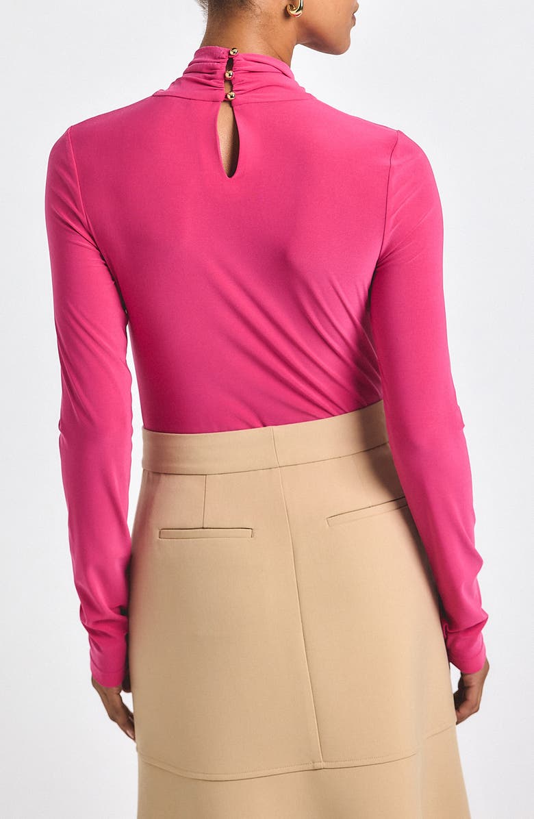 Derek Lam 10 Crosby Krini Twist Neck Top, Alternate, color, French Rose