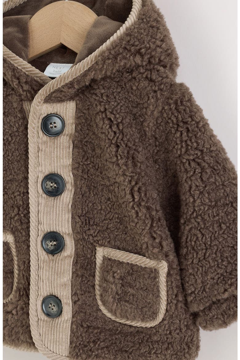 Kids' Borg Fleece Hooded Jacket, Alternate, color, BROWN