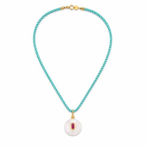 Verde Rose Silk Cord Necklace