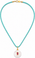 Erin McDermott Jewelry Verde Rose Silk Cord Necklace