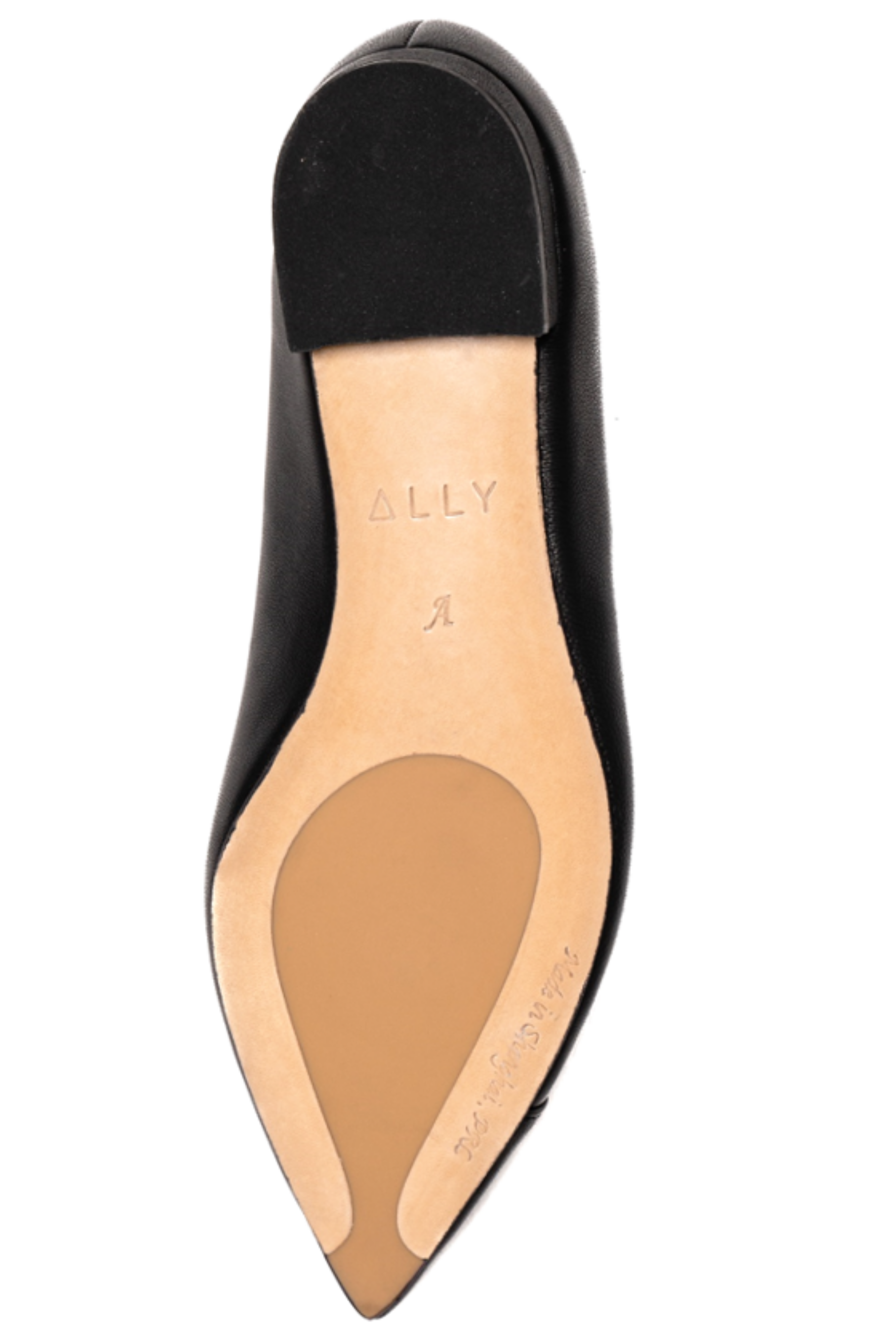 ALLY Shoes Forever Flat, Alternate, color, Black Leather
