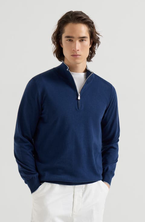 Cotton and cashmere lightweight sweater