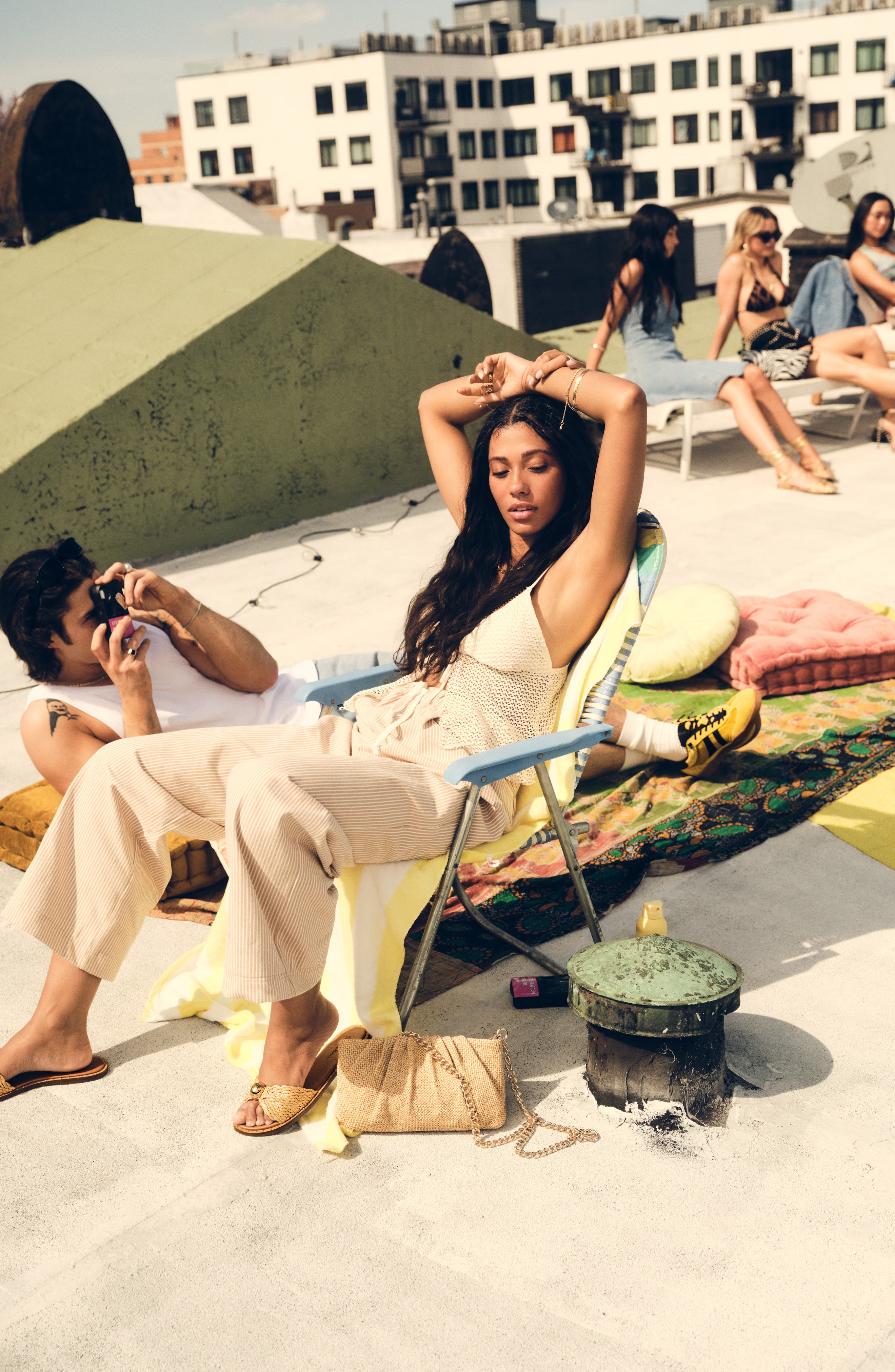 Steve Madden Dipsy Slide Sandal, Alternate, color, Natural Raffia