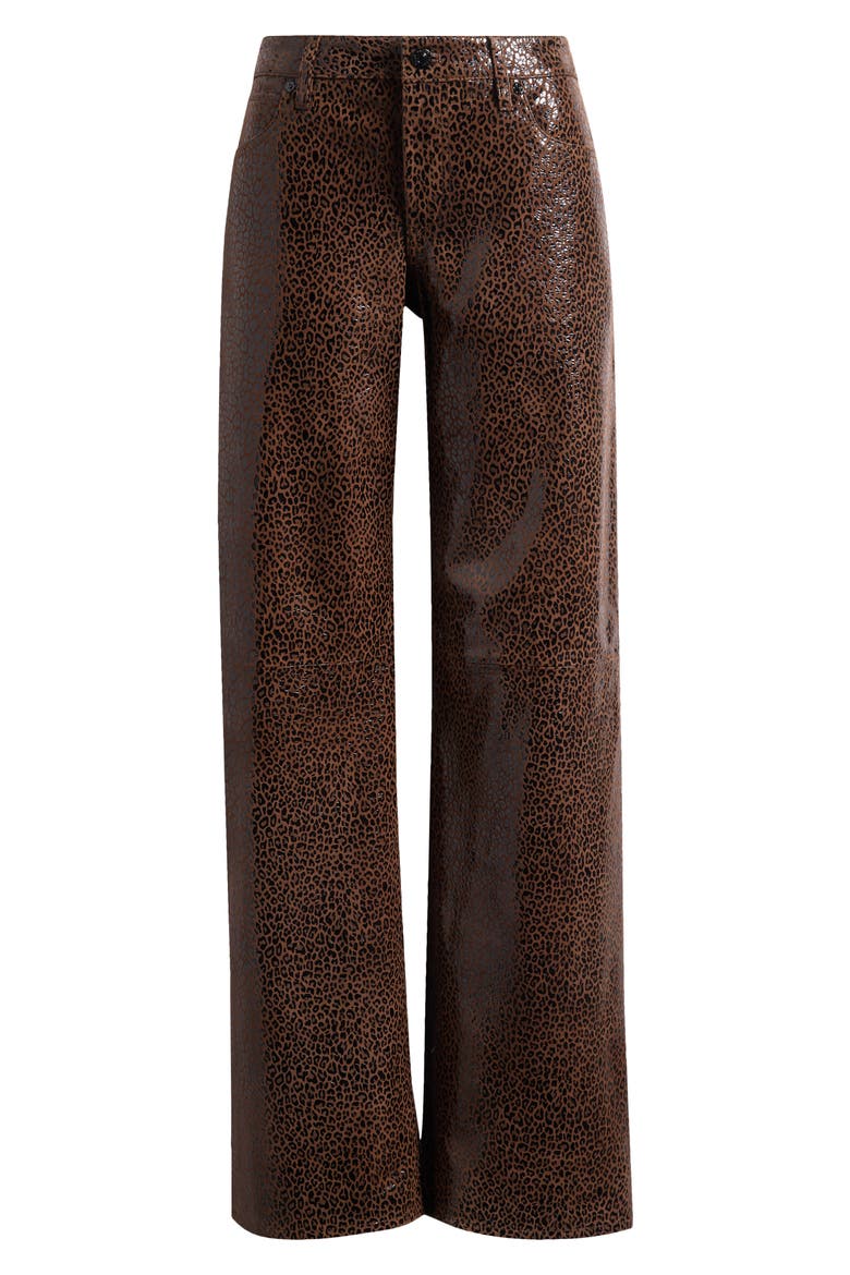 Glossy Leopard Leather Pants, Main, color, GLOSSY LEOPARD