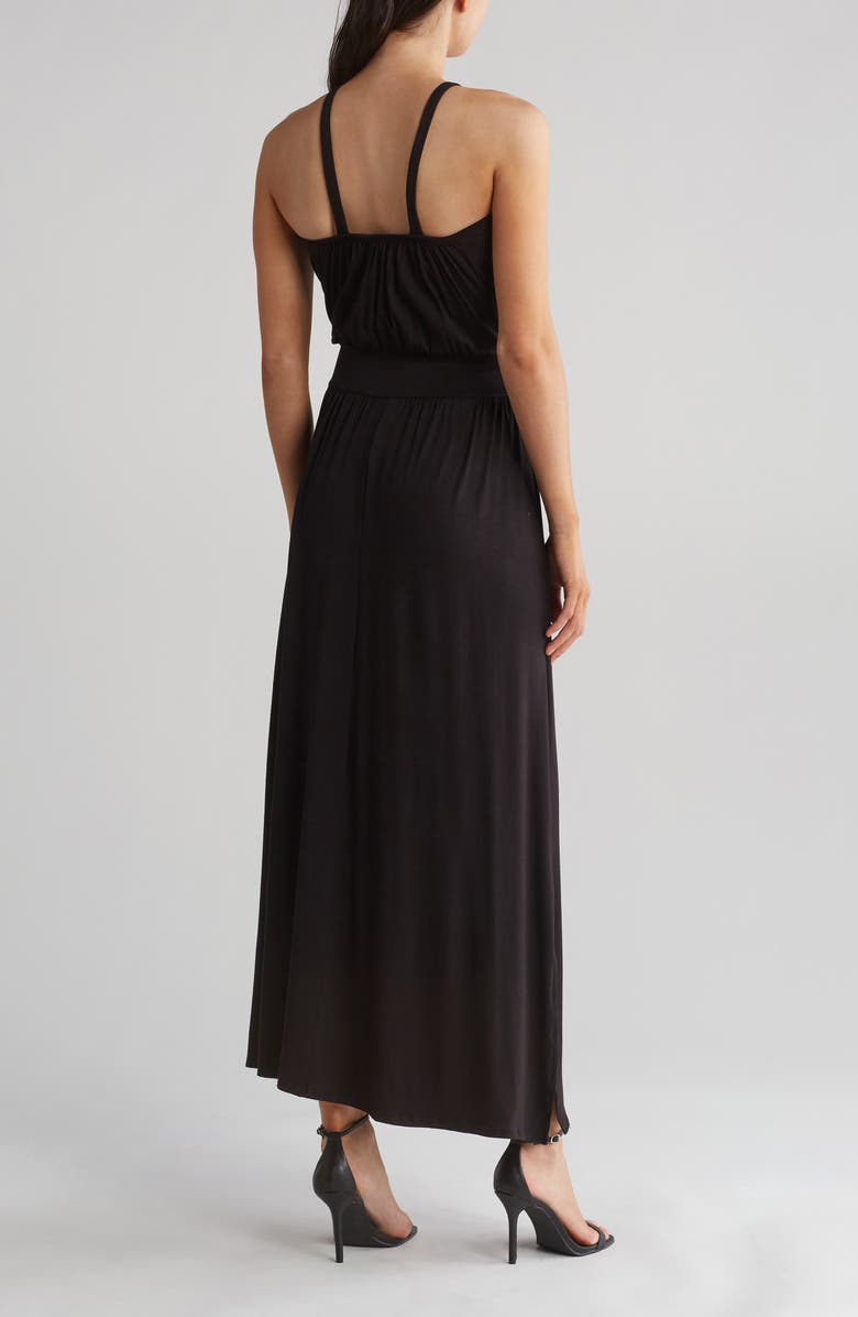 GO COUTURE Maxi Halter Dress, Alternate, color, Black